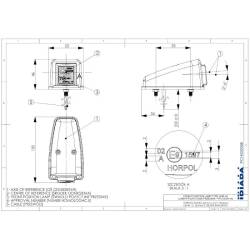 Lampa gabarit cabina 52x46, LED, alba, LD221 Horpol