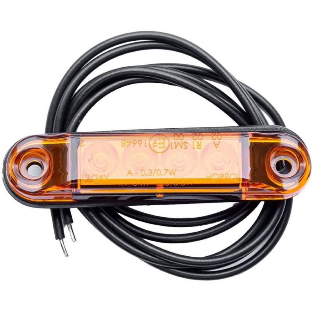 Lampa gabarit 78x22, LED, galbena, slim 12-24V, LD2328 Horpol