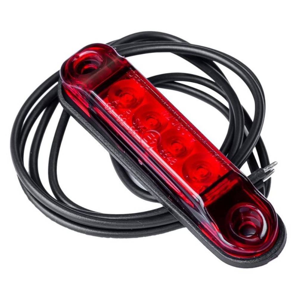 Lampa gabarit 78x22 LED, rosie, slim 12-24V, LD2329 Horpol
