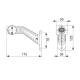 Lampa gabarit cu brat oblic 45°, 175mm, LED, dreapta, LD2174 Horpol
