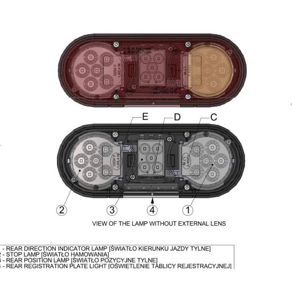 Lampa spate 205x80, 3 functii, LED, JCB, stanga, LZD2006 Horpol Lampa spate 205x80, 3 functii, LED, JCB, stanga, LZD2006 Horpol