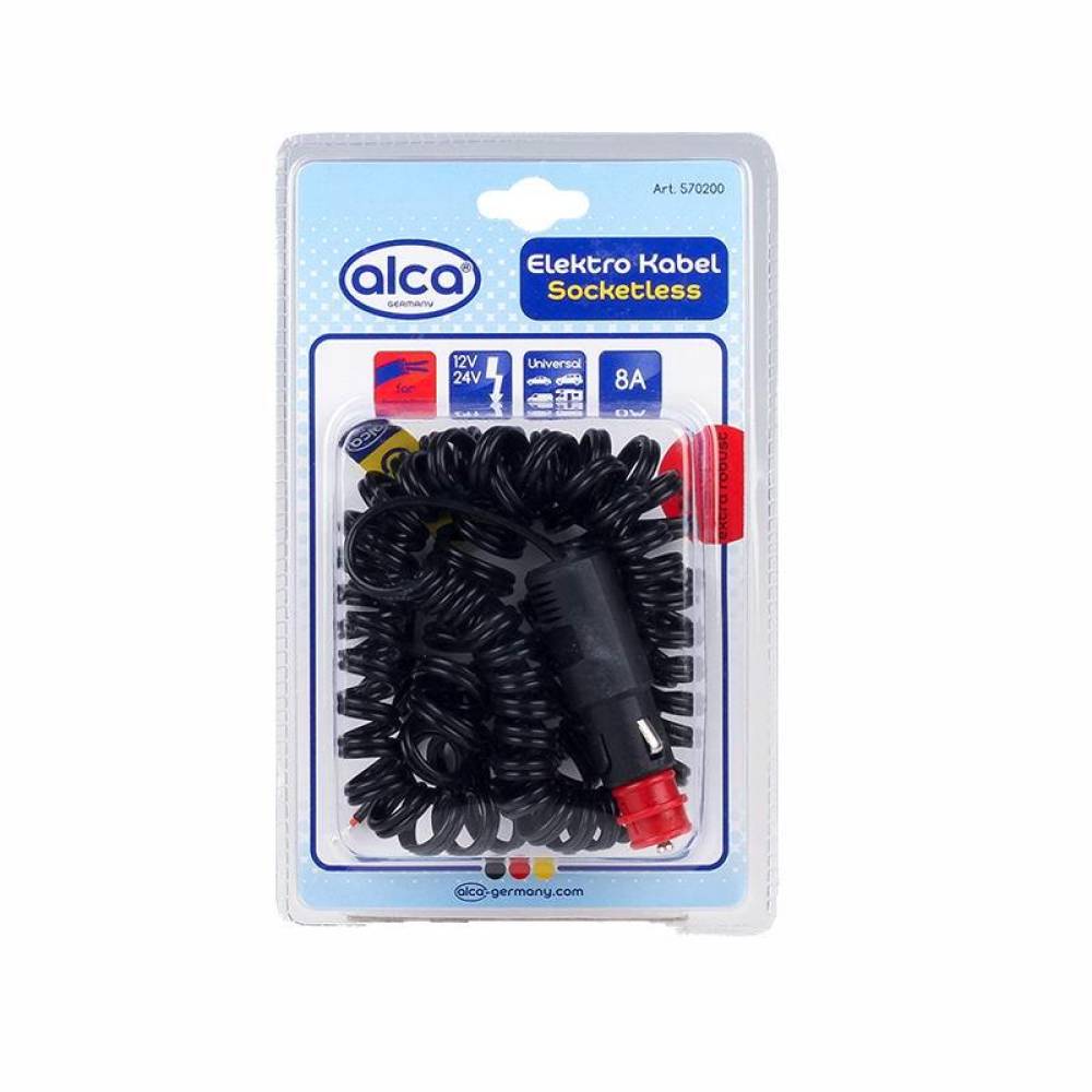 Cablu prelungitor cu stecher, 5m, 12/24V, 8A, 570.20 Alca