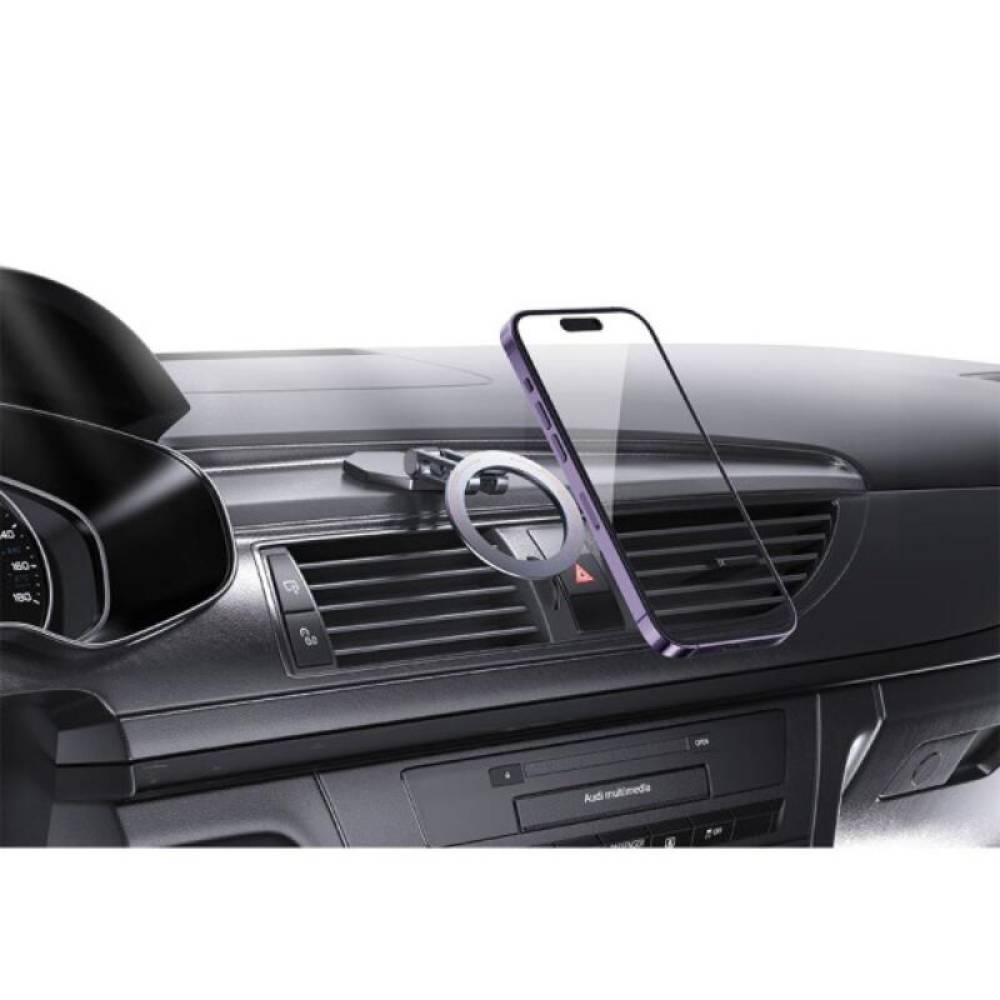 Suport telefon, pliabil si magnetic, bază rotativă 360°, prindere pe bord, Automax 6056