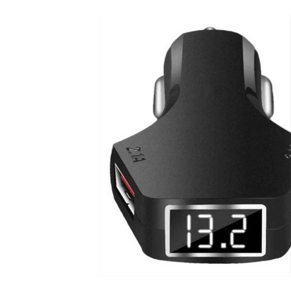 Incarcator auto 2xUSB cu voltmetru 0619 Automax