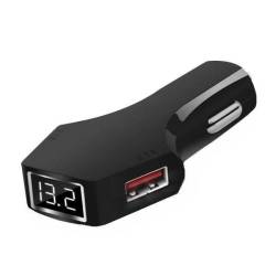 Incarcator auto 2xUSB cu voltmetru 0619 Automax