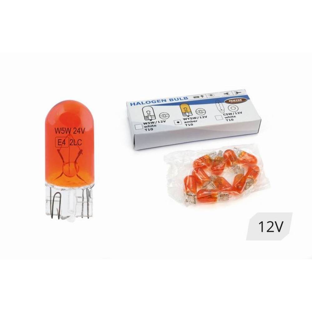 Bec soclu sticla 12V/5W W5W T10, 01481 Amio, cutie 10buc