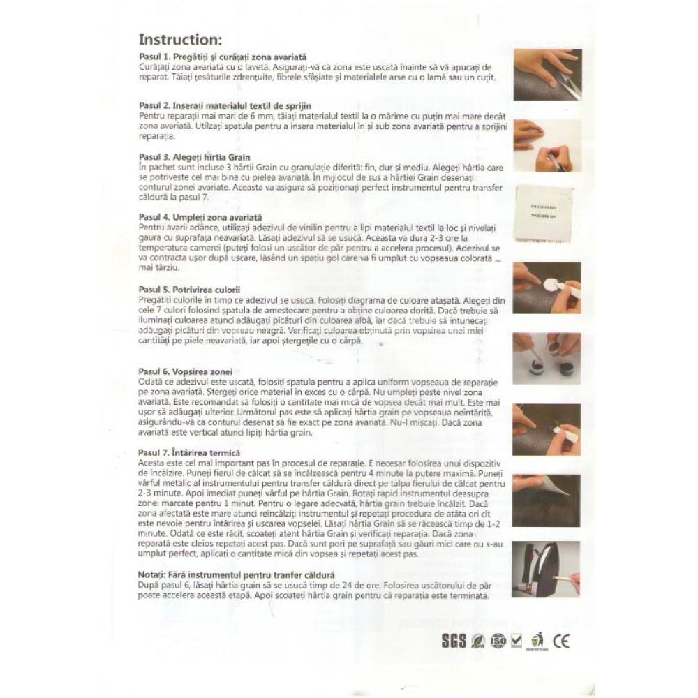 Kit reparat tapiteria de piele & sintetica LG0036WE1B Visbella