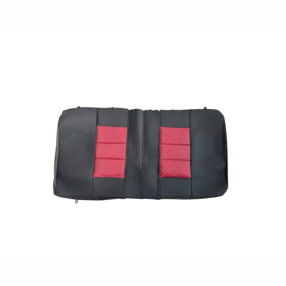 Set huse auto premium, bancheta spate fractionata, rosu cu negru, F3001-P28