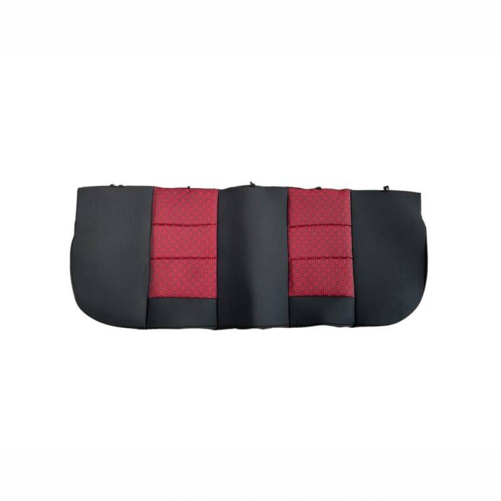 Set huse auto premium, bancheta spate fractionata, rosu cu negru, F3001-P28