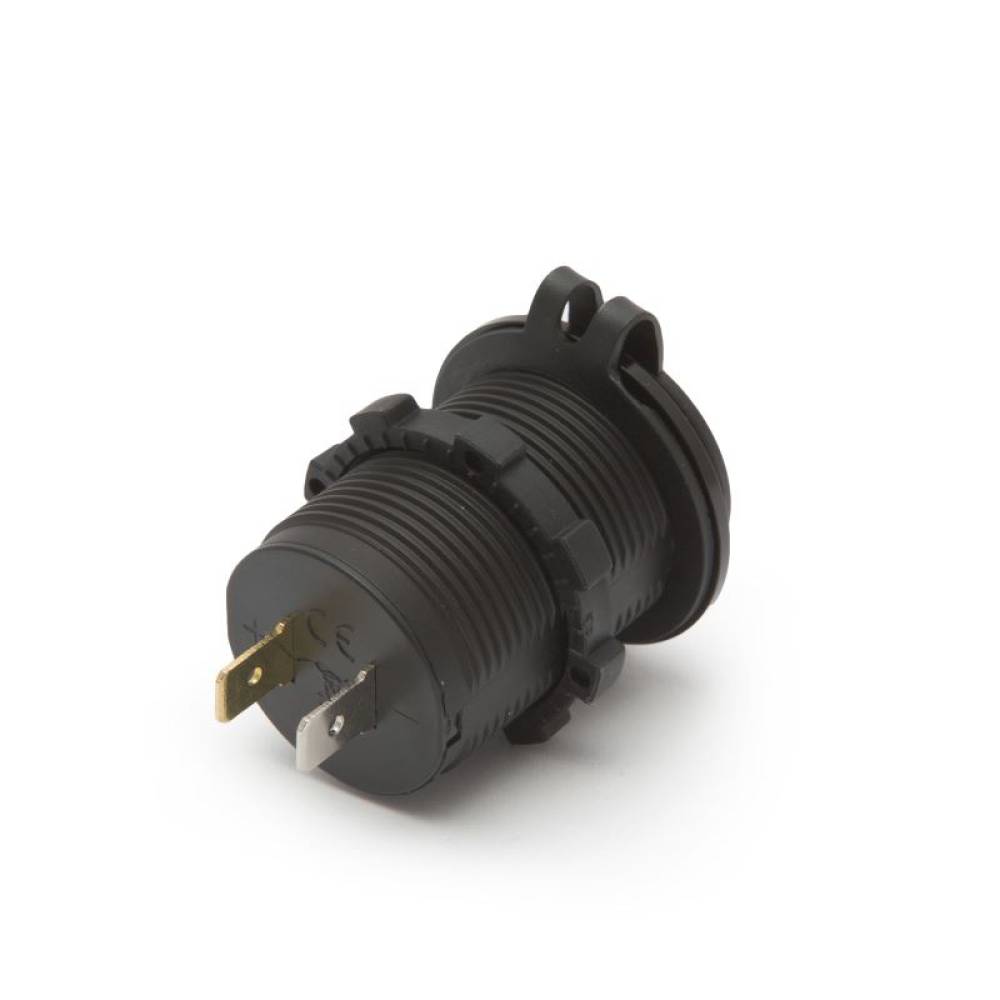 Priza cu 2 USB, 12/24V, rotunda, lumina albastra, 42558 CarCo
