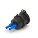 Priza cu 2 USB, 12/24V, rotunda, lumina albastra, 42558 CarCo