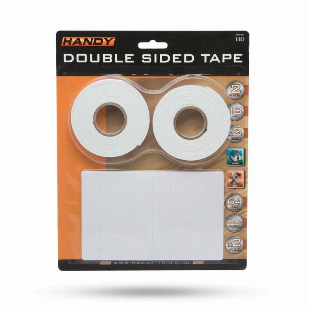 Banda dublu adeziva rola 18mm/2.6m + 18x24mm (64buc) set 11102 Handy Banda dublu adeziva rola 18mm/2.6m + 18x24mm (64buc) set 11102 Handy