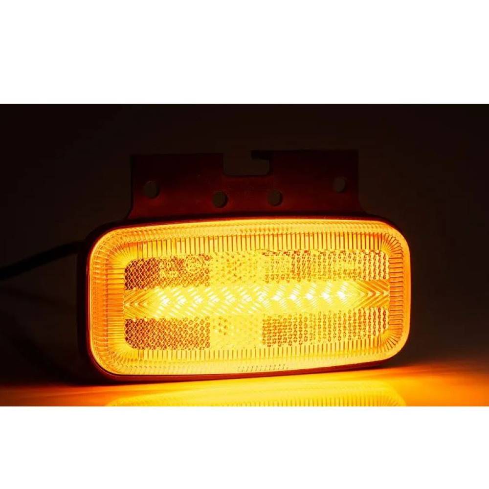 Lampa gabarit 125X60, LED, cu semnalizare si suport, galbena, FT-080+K Fristom