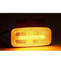 Lampa gabarit 125X60, LED, cu semnalizare si suport, galbena, FT-080+K Fristom