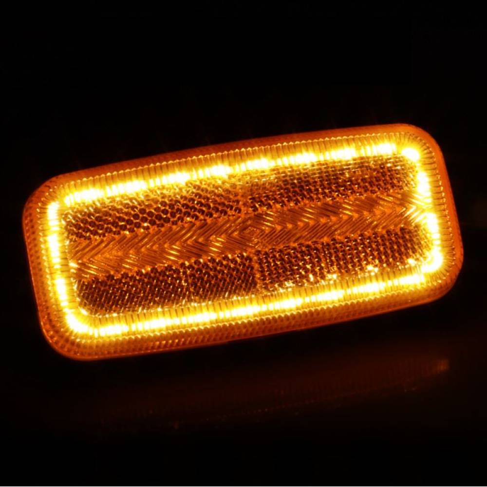 Lampa gabarit 125X60, LED, cu semnalizare si suport, galbena, FT-080+K Fristom