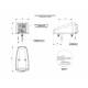 Lampa gabarit cabina 52x46, LED, rosie, LD223 Horpol