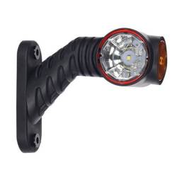 Lampa gabarit cu brat oblic 45°, 125mm, LED, 3 functii, alb-rosu-galbena, stanga, LD2181 Horpol