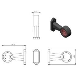 Lampa gabarit cu brat drept lung 96mm, LED, angel eye, LD722 Horpol