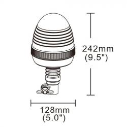 Girofar 12/24V, h241, 24 LED-uri, 20W, prindere pe tija flexibila, ALR0020 TruckLed