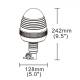 Girofar 12/24V, h241, 24 LED-uri, 20W, prindere pe tija flexibila, ALR0020 TruckLed