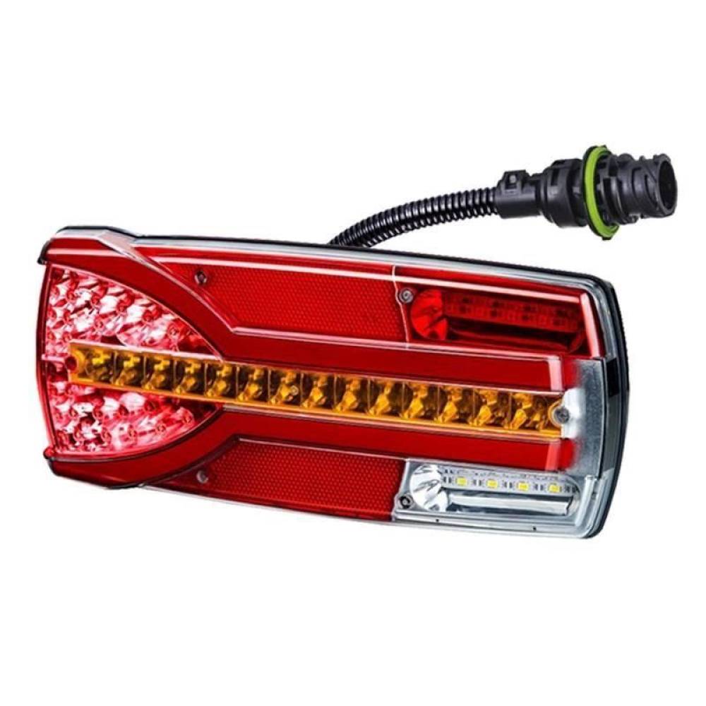 Lampa spate 305x132, 6 functii, semnalizare dinamica, cu mufa 7 pini, stanga, color, Carmen LZD2404 Horpol
