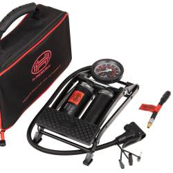 Pompa aer picior 2 cilindri 14 bar PedalMax Black Edition PRO 225.01 Heyner