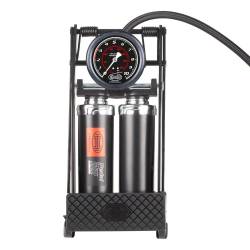 Pompa aer picior 2 cilindri 14 bar PedalMax Black Edition PRO 225.01 Heyner