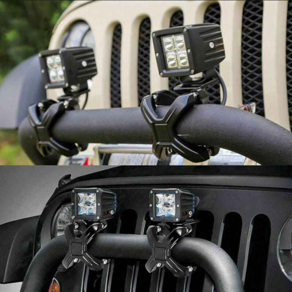 Set 2 suporti proiectoare, prindere in X pe rollbar sau bullbar, reglabil 50-76mm, S.P.015 247 Lighting