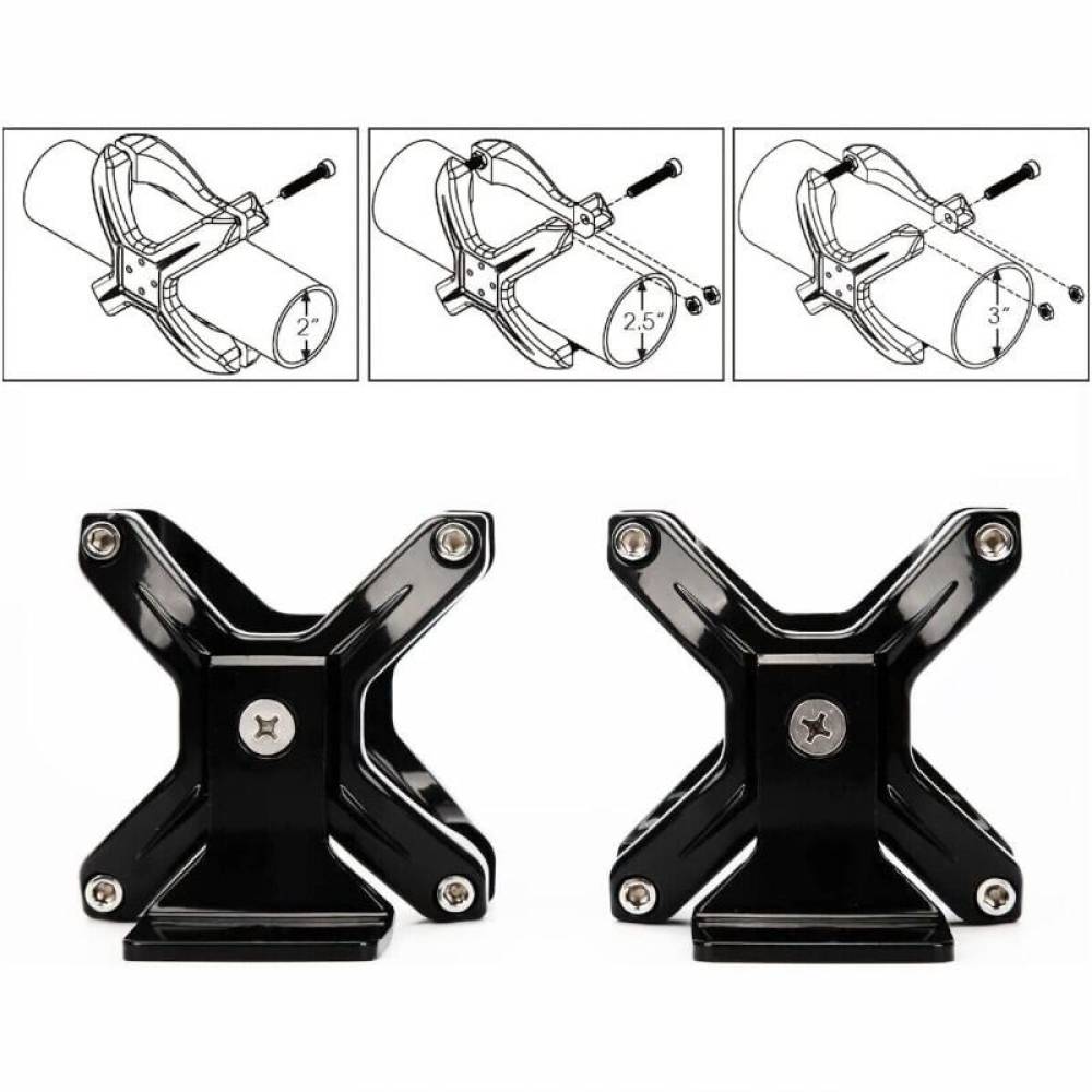 Set 2 suporti proiectoare, prindere in X pe rollbar sau bullbar, reglabil 50-76mm, S.P.015 247 Lighting