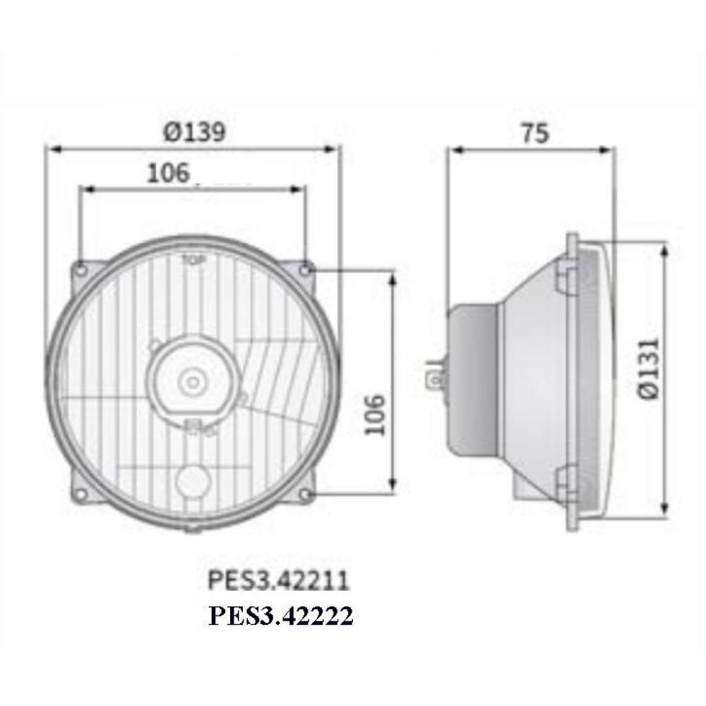 Element optic fi131/139-106, cu pozitie PES3.42222 Wesem