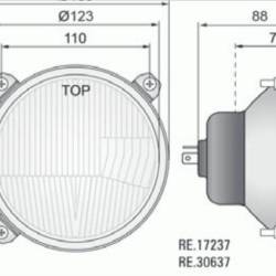 Element optic fi123/139-110 in masca cu pozitie, dreapta RE.30637 Wesem