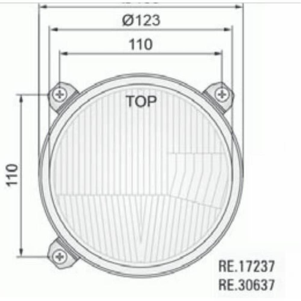 Element optic fi123/139-110 in masca cu pozitie, dreapta RE.30637 Wesem