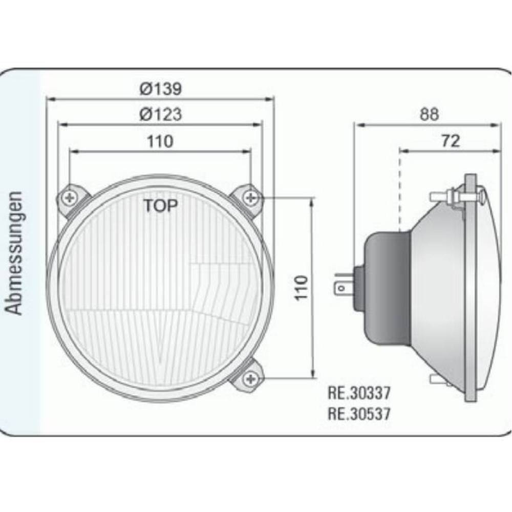 Element optic far fi123/139-110 in masca cu pozitie, stanga RE.30537 Wesem