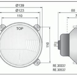 Element optic far fi123/139-110 in masca cu pozitie, stanga RE.30537 Wesem