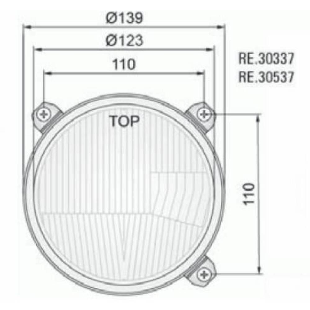 Element optic far fi123/139-110 in masca cu pozitie, stanga RE.30537 Wesem