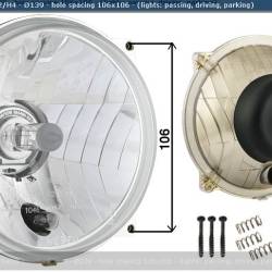 Element optic pentru far tractor fi131/139-110, cu pozitie, PES3.42233 Wesem