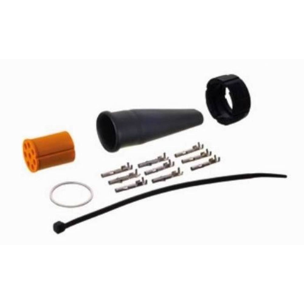 Mufa conector cu 8 pini, pentru lampi, galbena, Bayoneta TLA 02133 Horpol