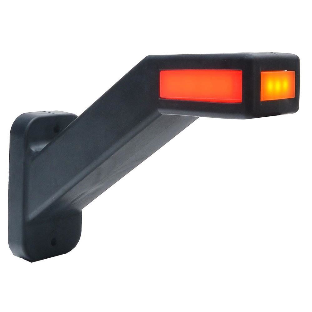 Lampa gabarit cu brat oblic 45°, 185mm W168.4-1171P, LED, 3 functii, dreapta 12-24V Was