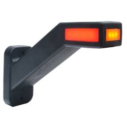 Lampa gabarit cu brat oblic 45°, 185mm W168.4-1171P, LED, 3 functii, dreapta 12-24V Was
