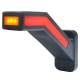 Lampa gabarit cu brat oblic 45°, 185mm, LED, 3 functii, stanga 12-24V, W168.1-1165L Was