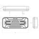 Lampa spate 305x132, 6 functii, cablu 2 m, LED, stanga, W184 1266 L Was