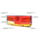 Lampa spate 350x131, 7 functii, LED, stanga, W170 L 1190 Was