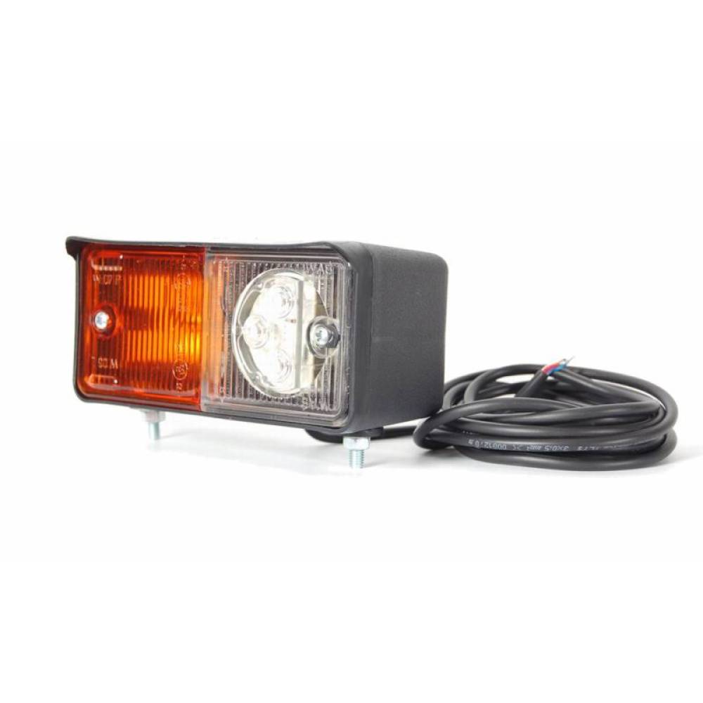 Lampa semnalizare fata cu pozitie, LED si bec, stanga, 150x80, W07DZP 490 Was