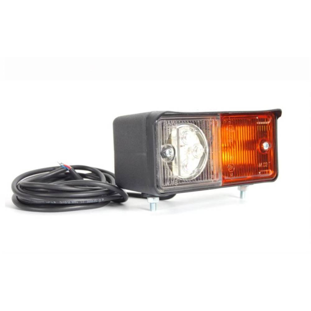 Lampa semnalizare fata cu pozitie, LED si bec, dreapta, 150x80, W07DZP -492 Was