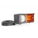 Lampa semnalizare fata cu pozitie, LED si bec, dreapta, 150x80, W07DZP -492 Was