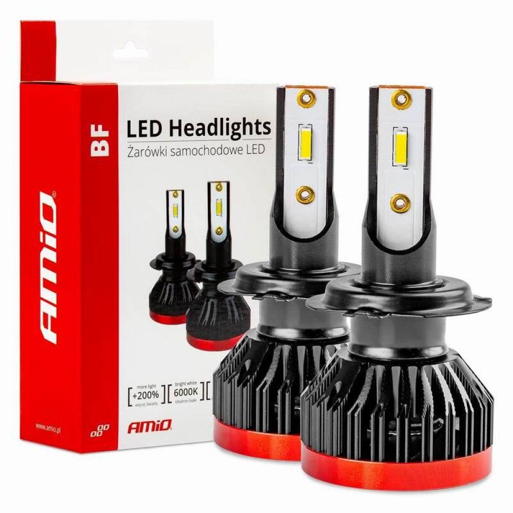 Set 2 becuri H7, LED, 6-18V, 50W, 3100lm, 6000K, BF series, 02242 Amio