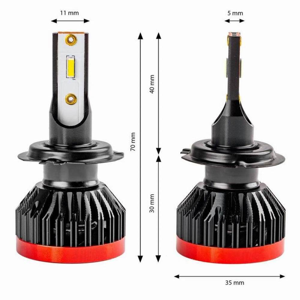 Set 2 becuri H7, LED, 6-18V, 50W, 3100lm, 6000K, BF series, 02242 Amio