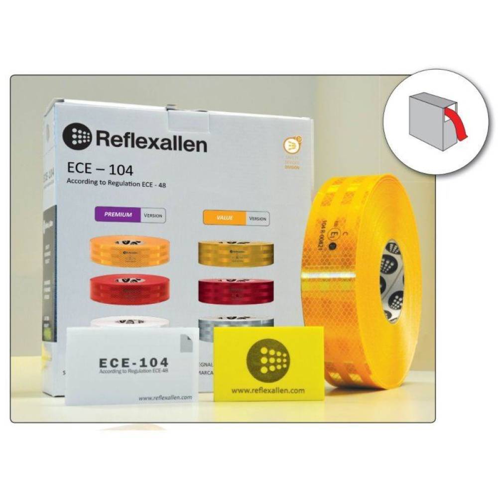 Banda reflectorizanta continua, galbena, metalizata, 50m, 3M 943 Value 7155 RA 