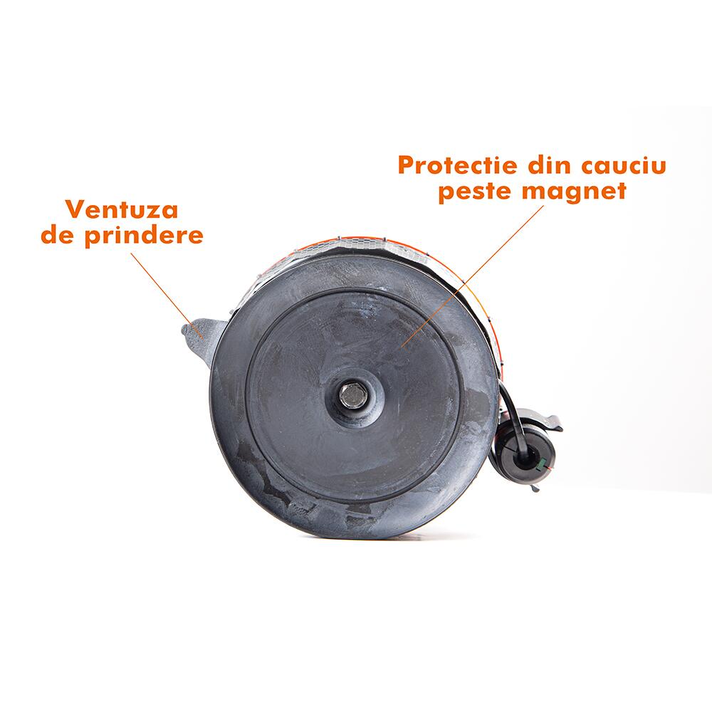 Girofar 12/24V, h165, 8 LED-uri, prindere cu magnet si cablu retractabil 21.87.LR5308 SACEX 8093/a/MR