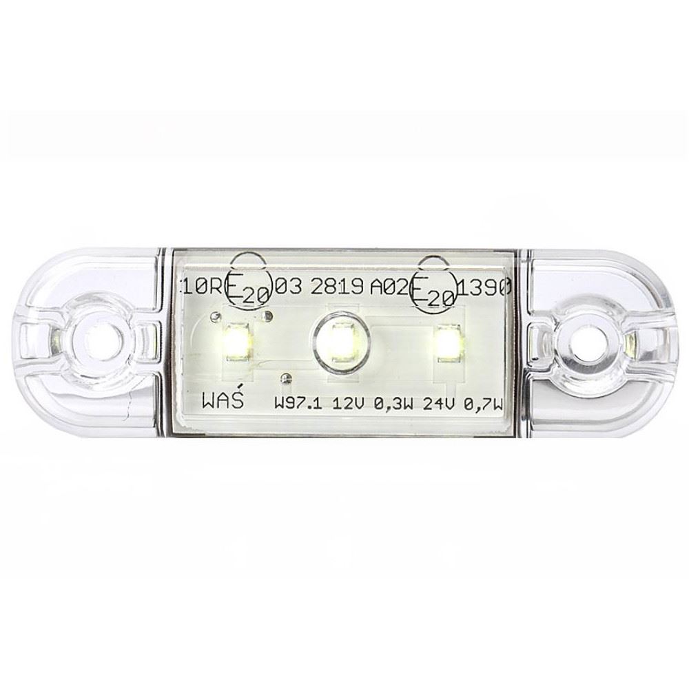Lampa gabarit 84x24, LED, slim, alba, 12-24V, W97.3 710 Was